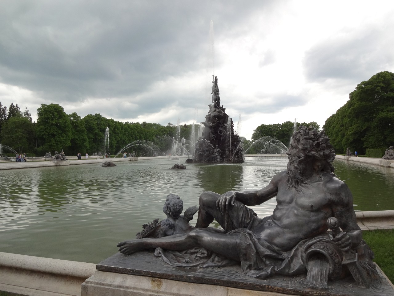 Herrenchiemsee Palace Fama Fountain in the background